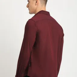 THE BEAR HOUSE Spread Collar Long Sleeves Slim Fit Casual Shirt image 5