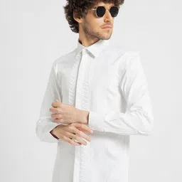 Banana Club Classic Vertical Striped Cotton Slim Fit Casual Shirt image 5