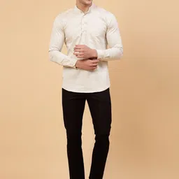 JADEBERRY Standard Mandarin Collar Long Sleeves Cotton Casual Shirt image 5