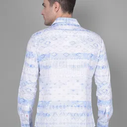 Crimsoune Club Classic Slim Fit Geometric Printed Pure Cotton Casual Shirt image 5