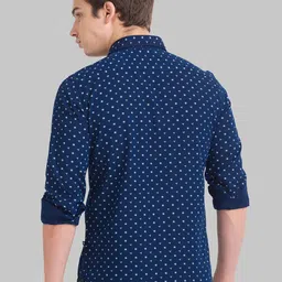 Parx Men Blue Slim Fit Printed Casual Shirt image 5