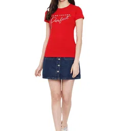 Fabflee Typography Printed Cotton T-shirt image 3