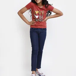 V-Mart Girls Typography Printed Cotton T-Shirt image 5