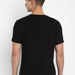 appulse Men Black Graphic Printed Cotton Regular Fit T-shirt image 5