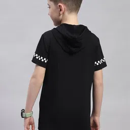 Monte Carlo Boys Typography Printed Casual Hooded T-shirt image 3