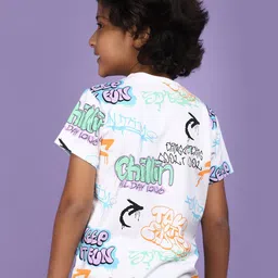 V-Mart Boys Typography Printed Cotton T-shirt image 5