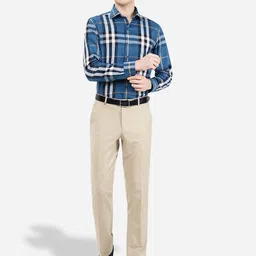 METAL Tartan Checks Slim Fit Formal Shirt image 5