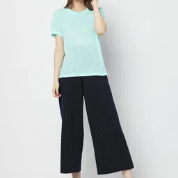 Vero Moda Self Design Round Neck Casual T-shirt image 3