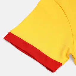 LAdore Boys Yellow Printed Round Neck T-shirt image 3