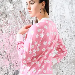 TANDUL Floral Printed Round Neck Pullover Sweatshirt image 5