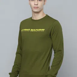 Flying Machine Men Brand Logo Print Knitted Sweatshirt image 2