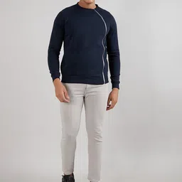 Campus Sutra High Neck Cotton Front-Open Sweatshirt image 3