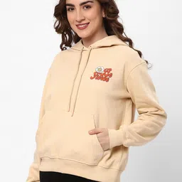 R&B Graphic Printed Hooded Cotton Pullover Sweatshirt image 2