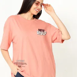 MISCHIEF MONKEY Printed Round Neck Short Sleeves Cotton T-shirt image 4