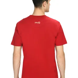playR Round Neck Short Sleeves Regular Fit Typography Printed Dri-FIT T-shirt image 4