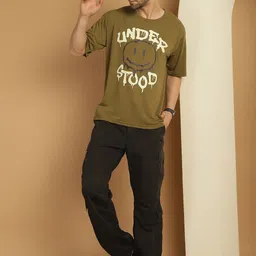 mack jonney VIMAL JONNEY Pack Of 2 Typography Printed Oversized Cotton T-shirt image 2