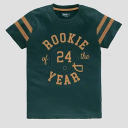 BAESD Boys Pack Of 5 Typography Printed Cotton T-shirt image 2