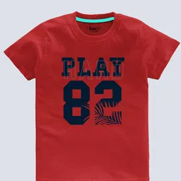 BAESD Boys Pack Of 5 Typography Printed Round Neck T-shirts image 4