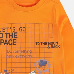 MINI KLUB Boys Typography Printed Applique T-shirt image 5