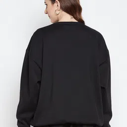 COLOR CAPITAL Drop Shoulder Sleeves Oversized Sweatshirt image 3