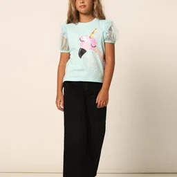 Vero Moda Girls Camouflage Puff Sleeves T-shirt image 5