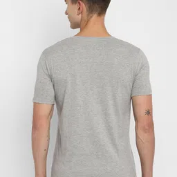 appulse Men Grey Melange Cotton Typography Printed Regular Fit T-shirt image 5
