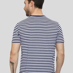 MISCHIEF MONKEY Striped Pure Cotton T-shirt image 4