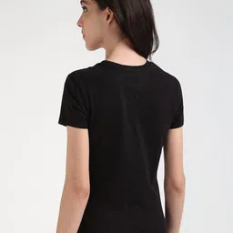 Tommy Hilfiger Women Solid Round Neck T-shirt image 5