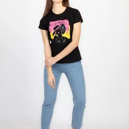 Status Quo Round Neck Short Sleeves Graphic Printed Regular Fit Cotton T-shirt image 5