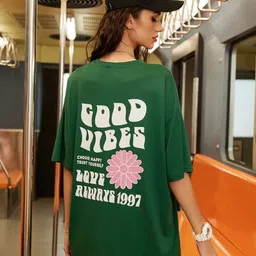 Christy World Pack Of 2 Printed Oversized Cotton T-shirts image 5