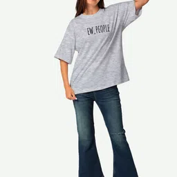 STATUS MANTRA Round Neck Typography Printed Cotton T-shirt image 4