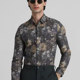 Jack & Jones Men Brown Slim Fit Opaque Printed Casual Shirt image 5