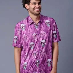 GO DEVIL Floral Printed Casual Regular Fit Shirt image 2