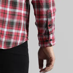 Instafab Plus Size Men Tartan Checks Checked Casual Cotton Shirt image 5