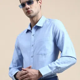 INVICTUS Standard Spread Collar Slim Fit Cotton Formal Shirt-picture-36