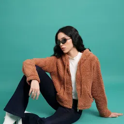 Tokyo Talkies Hooded Front-Open Sweatshirt image 2