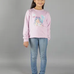 Ninos Dreams Girls Lavender Mermaid Printed Fleece Sweatshirt image 4