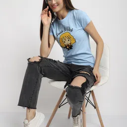 Fabflee Pack of 3 Typography Printed Cotton T-shirt image 3