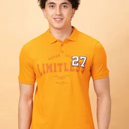 Being Human Men Typography Printed Polo Collar Applique T-shirt image 3
