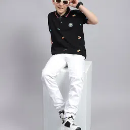 Monte Carlo Boys Polo Collar Short Sleeves Cotton T-shirt image 4