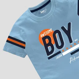 BAESD Boys Pack Of 2 Printed Round Neck Cotton T-shirts image 5