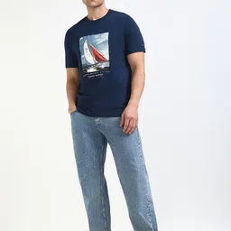Tommy Hilfiger Men Graphic Printed Round Neck Cotton T-shirt image 2