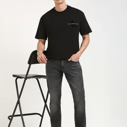 Calvin Klein Jeans Men Typography Printed Round Neck Cotton T-shirt image 4