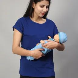 SillyBoom Graphic Printed Round Neck Cotton Regular Maternity T-shirt image 4