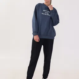 MKH Typography Printed Long Sleeves Pullover Sweatshirt image 2
