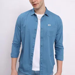 Lee Slim Fit Long Sleeves Pure Cotton Casual Shirt-image-69