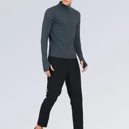 appulse Men Pack Of 2 Maroon & Grey High Neck Slim Fit T-shirt image 2
