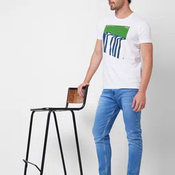 SPYKAR Typography Printed round Neck Slim Fit T-shirt image 2