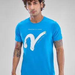 SPYKAR Men Graphic Printed Slim Fit T-shirt image 4