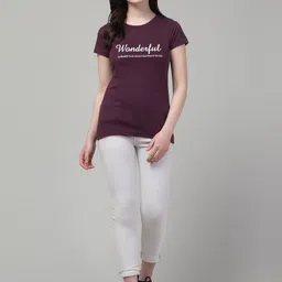 Trend Level Typography Printed Cotton T-shirt image 4